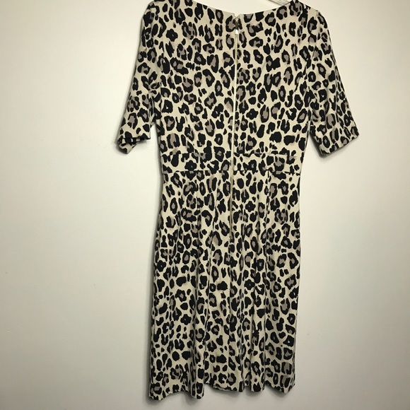 Kate Spade Leopard Print Stretch Dress Sz 8 - Picture 3 of 6